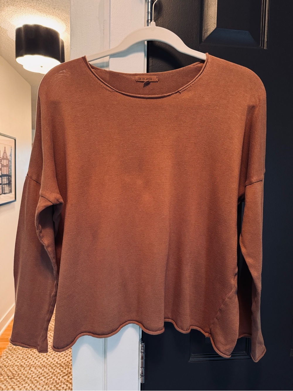 It Is Well LA 🌱 100% Cotton Rust Boxy Pullover M